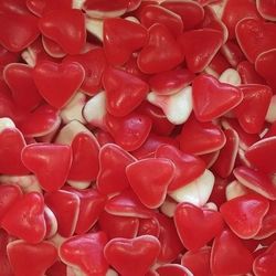 Coeur Rouge et Blanc Lisses 100g (DULCEPLUS)